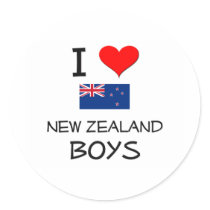 I Love New Zealand Boys stickers by flagshirt I Love New Zealand Boys stickers