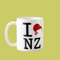 I Love New Zealand Coffee Mug mugs
