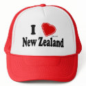I Love New Zealand hats