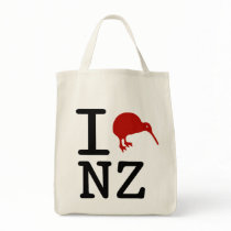 I Love New Zealand Organic Tote Bag by kiwisoutback I Love New Zealand Organic Tote Bag