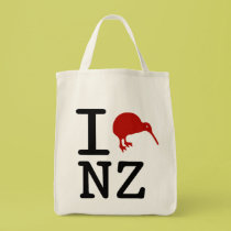 I Love New Zealand Organic Tote Bag