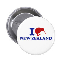 I Love New Zealand Pin