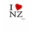I Love New Zealand t-shirts