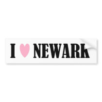 I LOVE NEWARK BUMPER STICKER