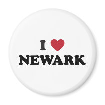 I Love Newark New Jersey Refrigerator Magnets