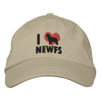 I Love Newfs Embroidered Hat embroidered hats