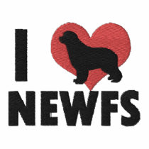 I Love Newfs Embroidered T-Shirt embroidered shirts
