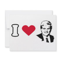 I Love Newt Gingrich invitations by GingrichShirts I Love Newt Gingrich invitations