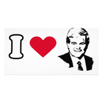 I Love Newt Gingrich photo cards