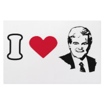 I Love Newt Gingrich Customized Stationery