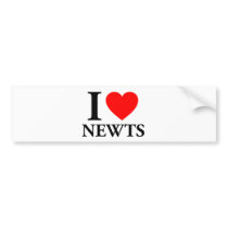 I Love Newts Bumper Stickers