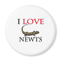 I Love Newts Fridge Magnet