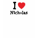 I love Nicholas heart custom personalized t-shirts