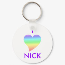 I Love Nick keychains