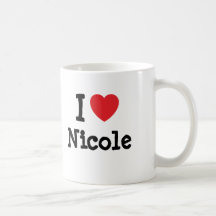 I love Nicole heart T-Shirt Coffee Mug