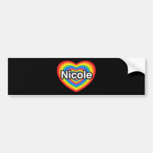 I love Nicole. I love you Nicole. Heart Bumper Stickers