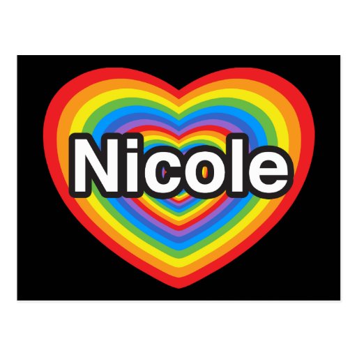 I Love Nicole I Love You Nicole Heart Postcard Zazzle