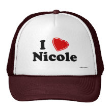 I Love Nicole Trucker Hat