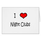 postcard - Cute "I Love Nightclubs" Design. All of our images are available on mens and ladies t-shirts as well as other apparel. We also offer our designs on mugs, hats, ties, aprons, pins, keychains, bags, mousepads, stickers,     stationary and more.