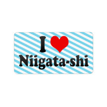 I Love Niigata-shi, Japan Personalized Address Label