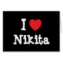 I love Nikita heart T-Shirt cards