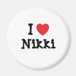 I love Nikki heart T-Shirt Magnets