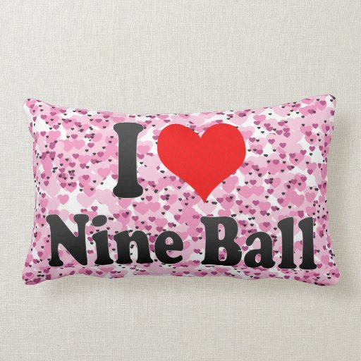 I love Nine Ball Pillow