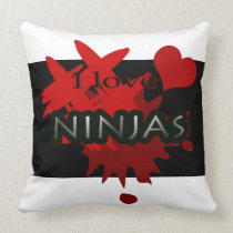 I Love Ninjas American MoJo Pillow pillows