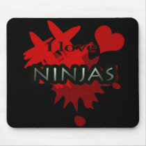 I Love Ninjas Mouse Pad mousepads by aikiri I Love Ninjas Mouse Pad mousepads