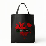 I Love Ninjas Tote Bag