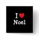 I love Noel heart custom personalized buttons
