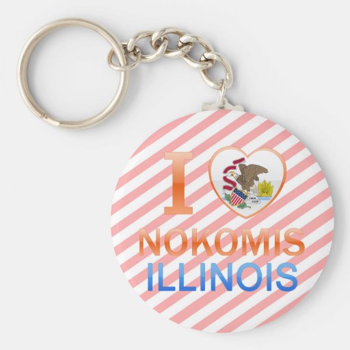 I Love Nokomis, IL Keychains