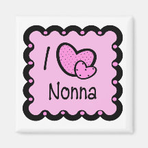 I Love Nonna Cute T-Shirt Fridge Magnet