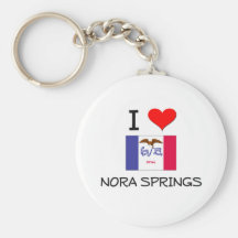 I Love NORA SPRINGS Iowa Key Chains
