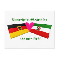 I Love Nordrhein-Westfalen ist mir lieb postcards by Vexillophile I Love Nordrhein-Westfalen ist mir lieb postcards