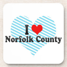 I Love Norfolk County, Canada Beverage Coaster