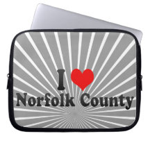 I Love Norfolk County, Canada Computer Sleeves