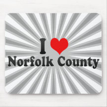 I Love Norfolk County, Canada Mousepads
