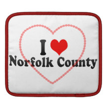 I Love Norfolk County, Canada Sleeve For iPads
