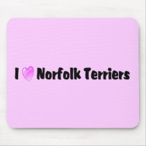 I Love Norfolk Terriers mousepads