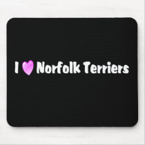 I Love Norfolk Terriers mousepads