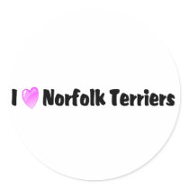I Love Norfolk Terriers stickers by mrscookiedog I Love Norfolk Terriers stickers