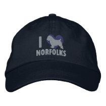 I Love Norfolks Embroidered Hat (Blue) embroidered hats