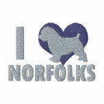 I Love Norfolks Embroidered Shirt (Zip Hoodie)