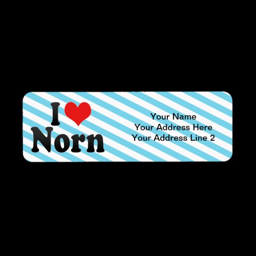 I Love Norn Return Address Label