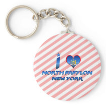 I love North Babylon, New York Key Chain