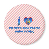 I love North Babylon, New York Refrigerator Magnet