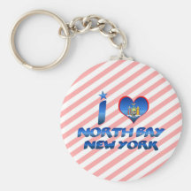 I love North Bay, New York Key Chains