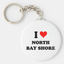 I Love North Bay Shore Michigan Keychain