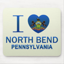 I Love North Bend, PA Mousepad